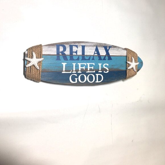 🛑 Beachcombers RELAX LIFE IS GOOD ➕🆒 WALL ART Starfish SIGN Plaque 💸BUY NOW‼️ - Picture 10 of 16